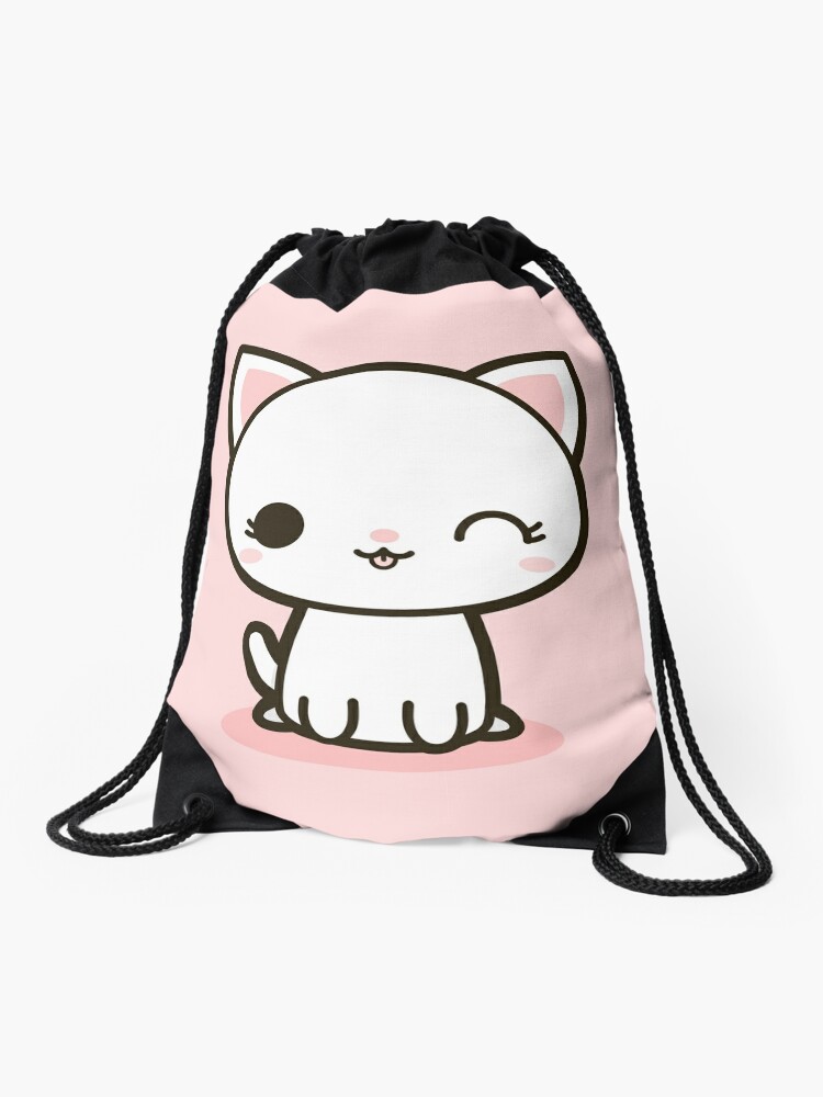 Kawaii white cat by peppermintpopuk
