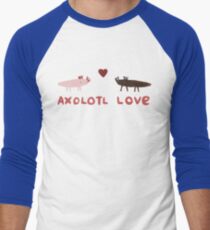 Axolotl Love Men's Baseball ¾ T-Shirt