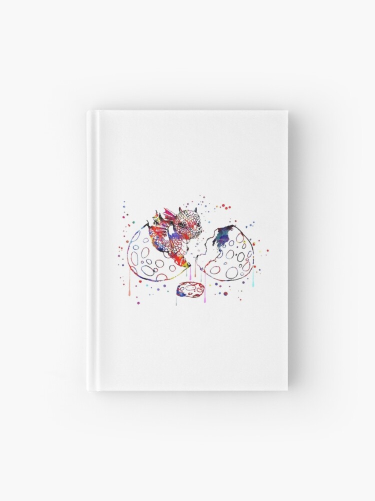 Cute Baby Dragon Watercolor Baby Dragon Hardcover Journal By Rosaliartbook Redbubble
