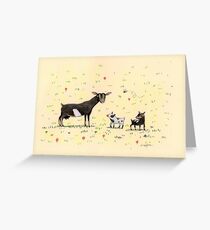 A Doe & Her Kids Greeting Card
