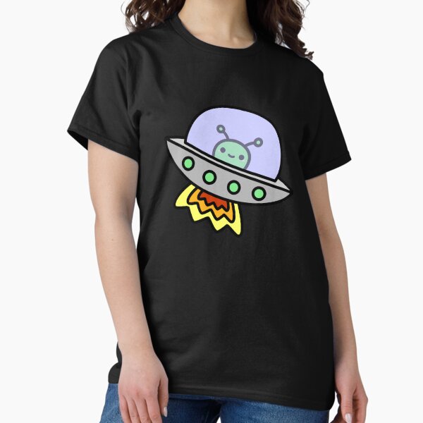 Item preview, Cute alien in ufo in space designed and sold by peppermintpopuk.