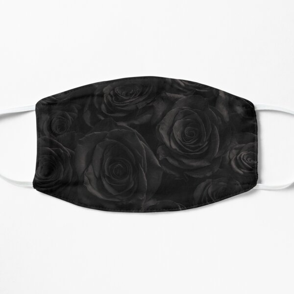Black Bouquet of Roses Flat Mask