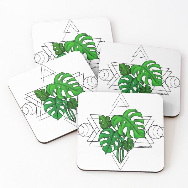 Item preview, Monsteras and Geometry  designed and sold by EmpressEyrie.