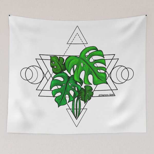 Item preview, Monsteras and Geometry  designed and sold by EmpressEyrie.