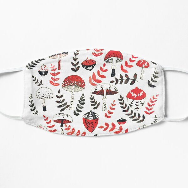 Magical Mushrooms & Acorns Flat Mask