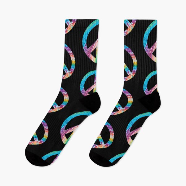 Item preview, Peace sign with hippie dye print designed and sold by PrintPit.