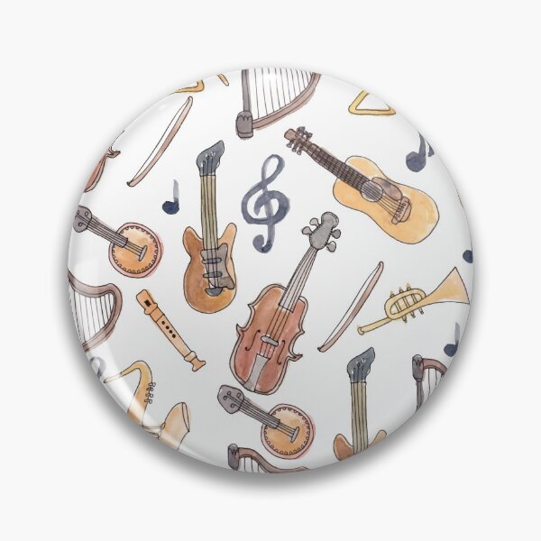 Item preview, Watercolor Musical Instruments designed and sold by Harpley Design Studio.
