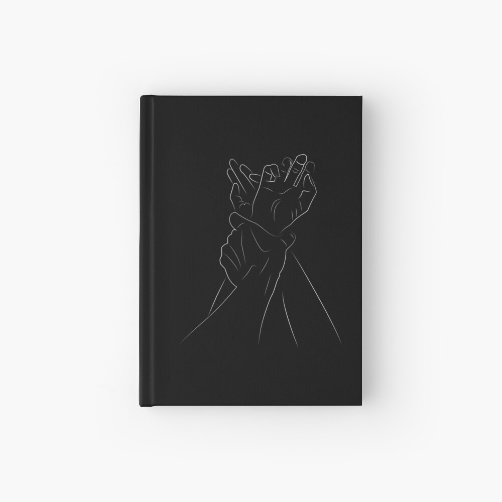 Pin Me Down Couple Line Art Illustrations Hardcover Journal