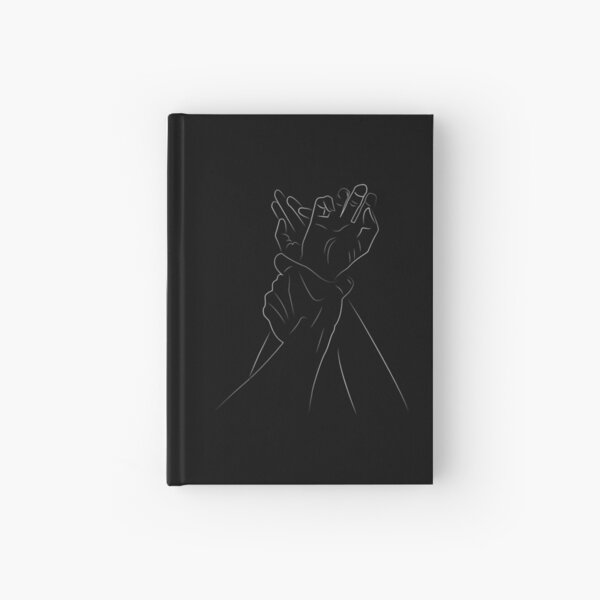 Pin Me Down Couple Line Art Illustrations Hardcover Journal