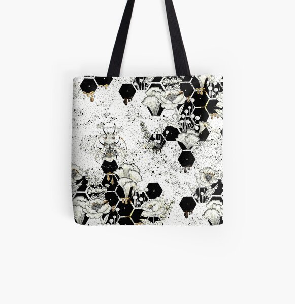 Space Bee All Over Print Tote Bag