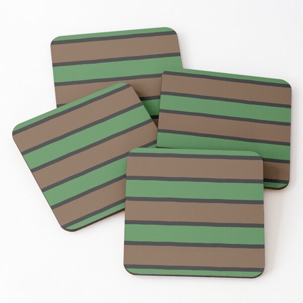 Item preview, Green, Brown and Black Stripes designed and sold by Poetic Patterns Studio.