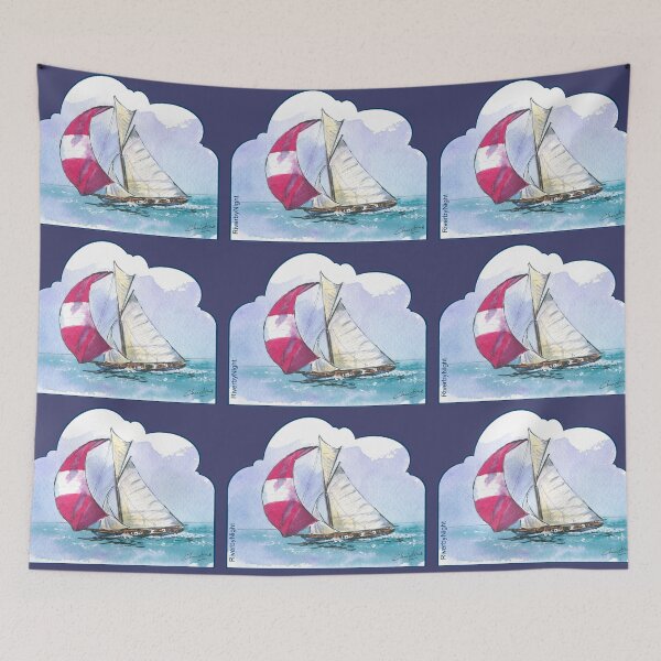 Item preview, 049 - Racing Sloop with Spinnaker Sail designed and sold by RiverbyNight.