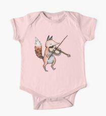 Violin Fox Short Sleeve Baby One-Piece