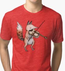Violin Fox Tri-blend T-Shirt
