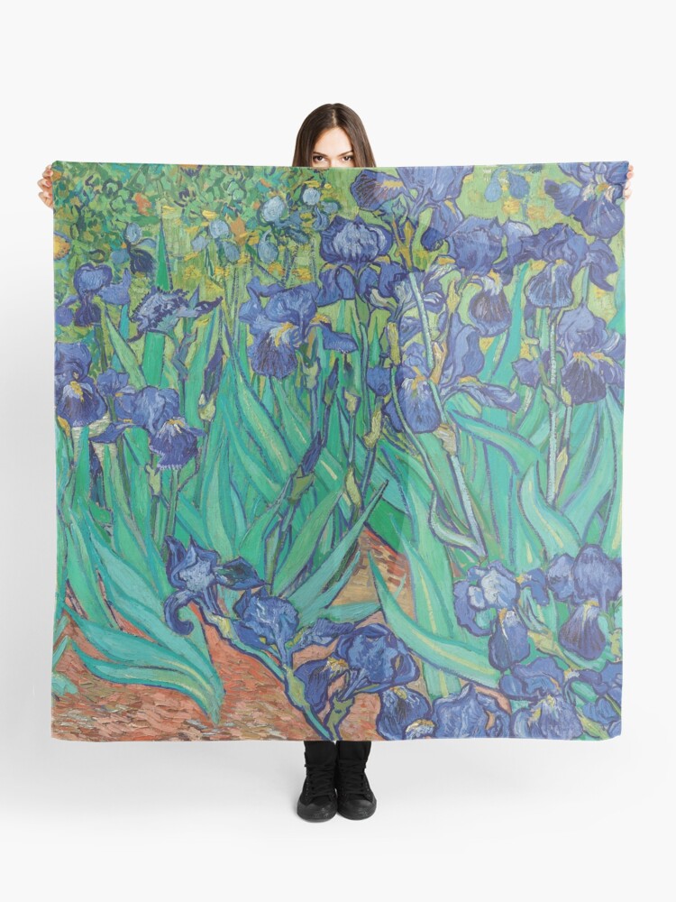 Square Van Gogh Irises Silk Scarf - Getty Museum Store