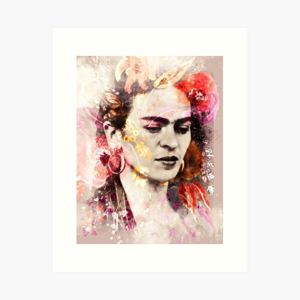 Aperçu de l'œuvre FRIDA KAHLO peinture de portrait féministe mexicaine créée et vendue par GalleryArtField.