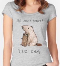 Damm Tailliertes Rundhals-Shirt