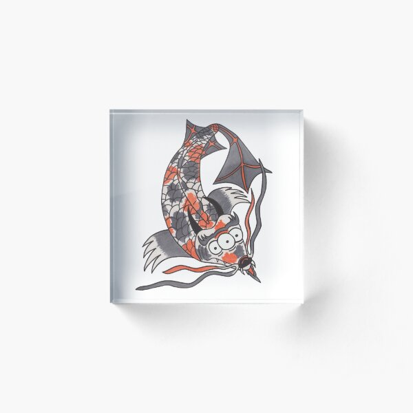Koi Dragon Acrylic Block