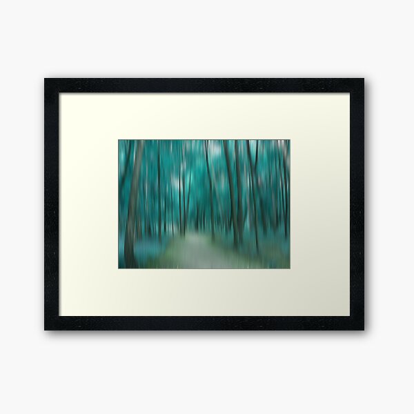 Forrest in Motion, Moscow (turquoise) Gerahmter Kunstdruck