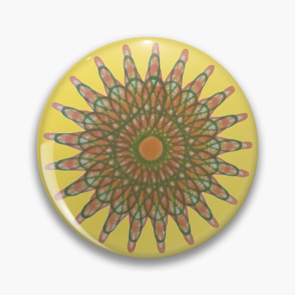 Item preview, Spirograph Pink Green Orange Loop Pattern designed and sold by TravellingAlle.