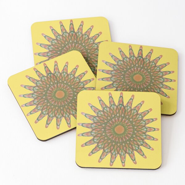 Item preview, Spirograph Pink Green Orange Loop Pattern designed and sold by TravellingAlle.