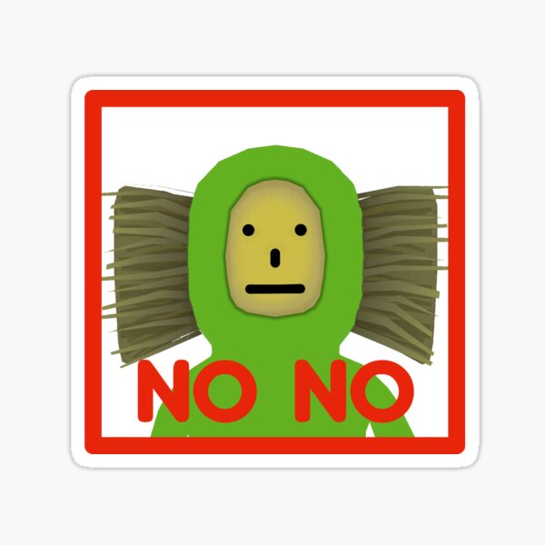 No No Square Stickers Redbubble - this is my no no square song roblox id