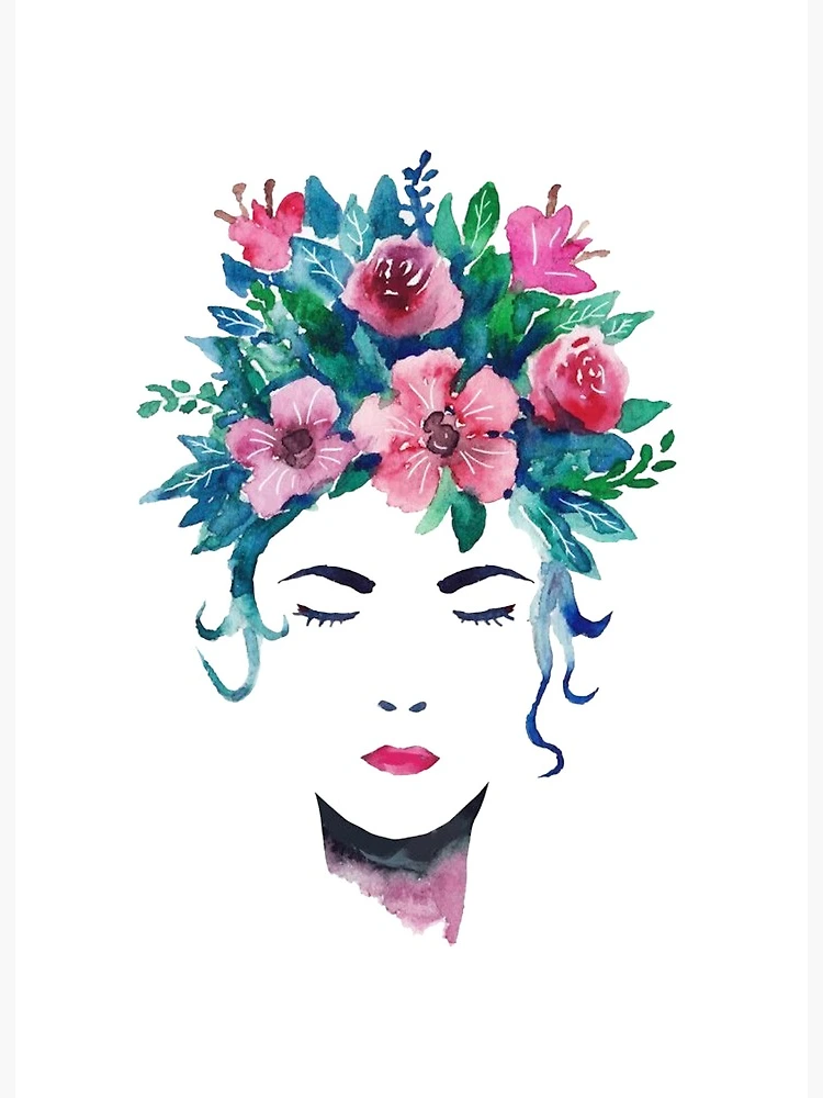 Flowers in the hair – Simple Painting