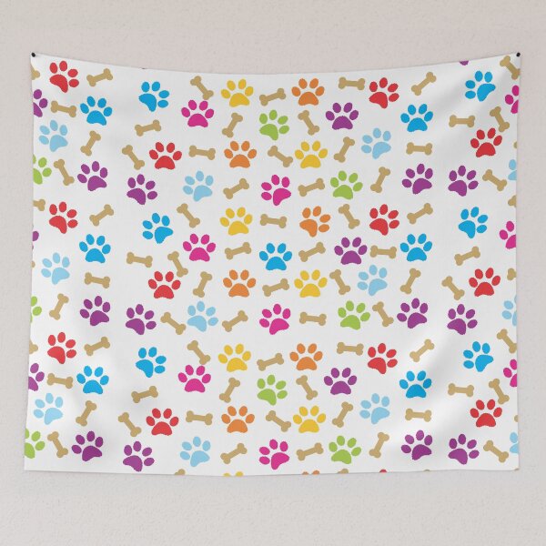 Item preview,  Paw Dog Print Pattern Colorful designed and sold by Tetete.