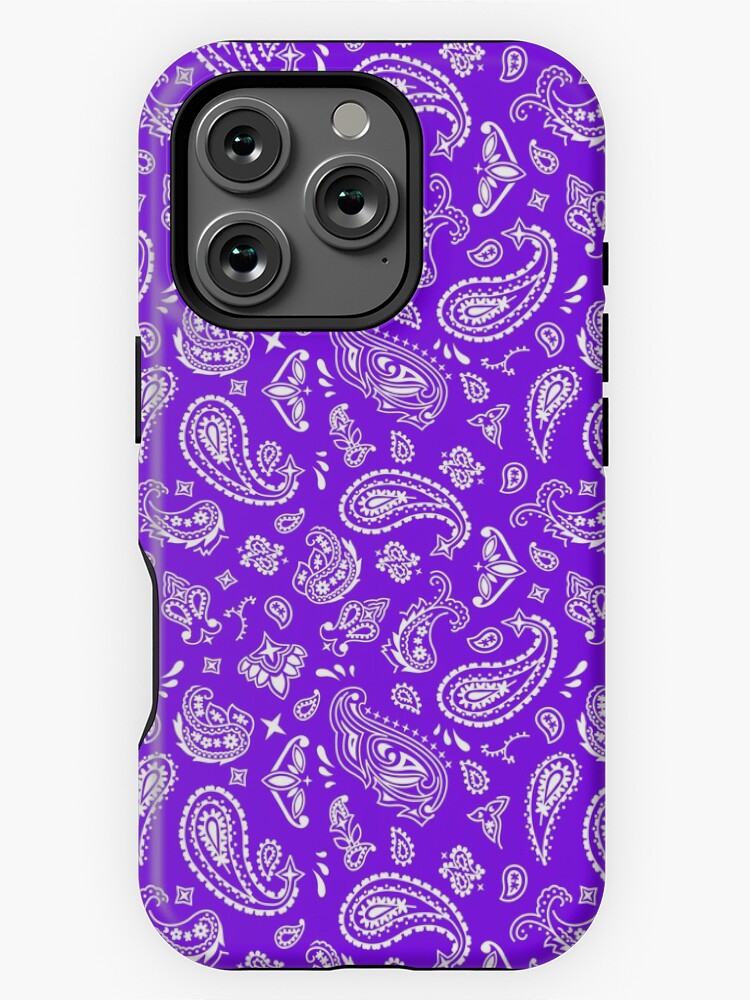 Pretty Purple Paisley Classic Bandana Pattern