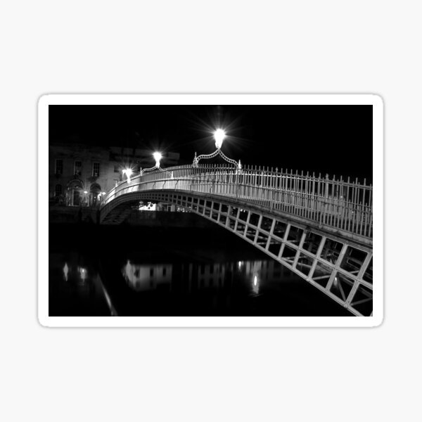 Item preview, Ha'Penny Bridge At Night (mono) designed and sold by Denise Abé.