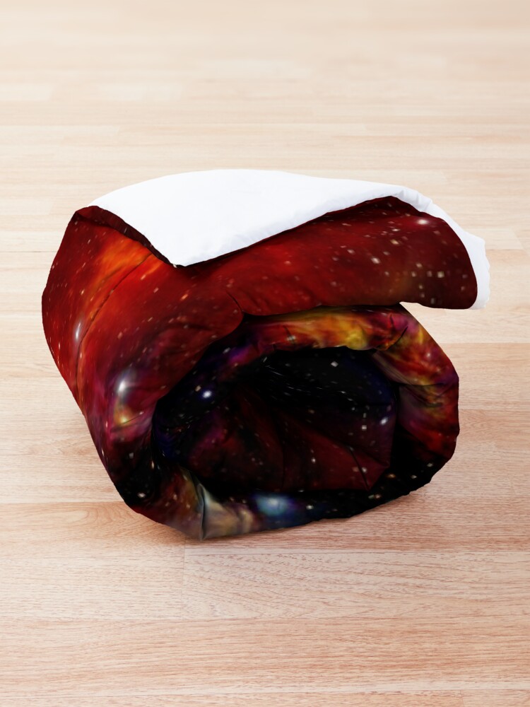 Alternate view of Galaxy Dark & Colorful Orion Nebula Comforter