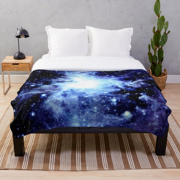 Galaxy Blue Indigo Orion Nebula Throw Blanket
