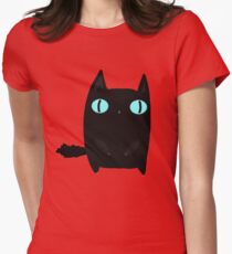 Fat Black Cat Women's Fitted T-Shirt