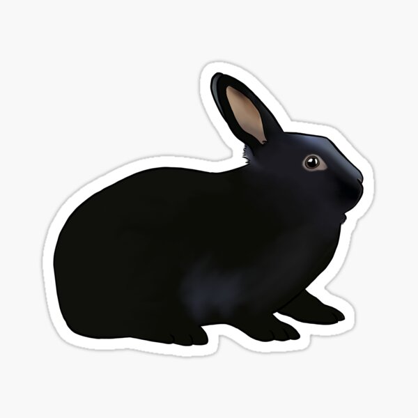 Black Bunny Stickers for Sale Redbubble pic