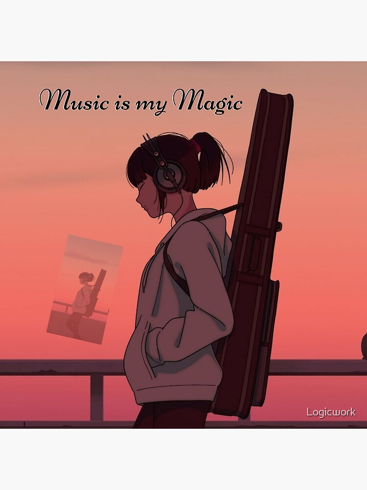 Guitar Girl Anime - Gift for Music Lover - Birthday Present for Female Musician Guitar Girl Anime - Gift for Music Lover - Birthday Present for Female Musician