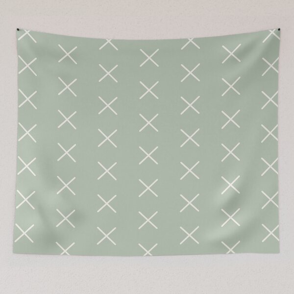 Item preview, Geometric X Print - Sage Green designed and sold by marielanne.