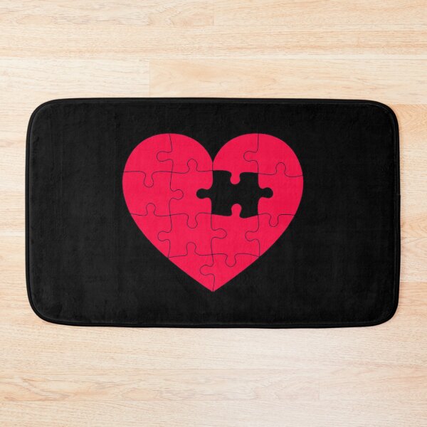 Item preview, Autism Puzzle piece Heart - RED designed and sold by Thelittlelord.