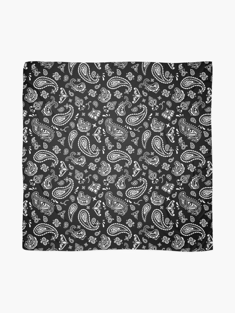 Classic Black OG Handkerchief Paisley Bandana Pattern