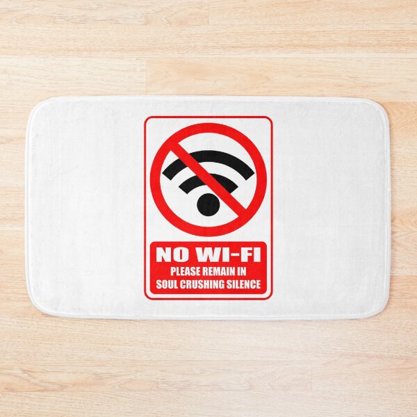 Item preview, Joke No Wifi Sign Soul Crushing Silence Wi-Fi Free Zone Warning designed and sold by MerchStudy.