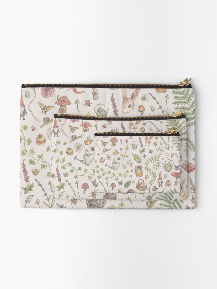 Alternate view of Cottagecore - faded pink Zipper Pouch