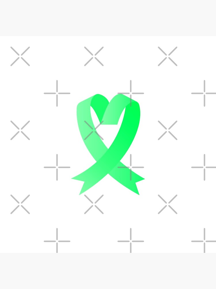 "Mental Health Awareness Heart Ribbon" Canvas Print for Sale by