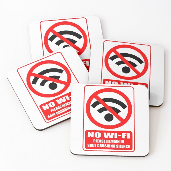 Item preview, Broma No hay señal de wifi Alma aplastante Silencio Wi-Fi Zona libre Advertencia designed and sold by MerchStudy.
