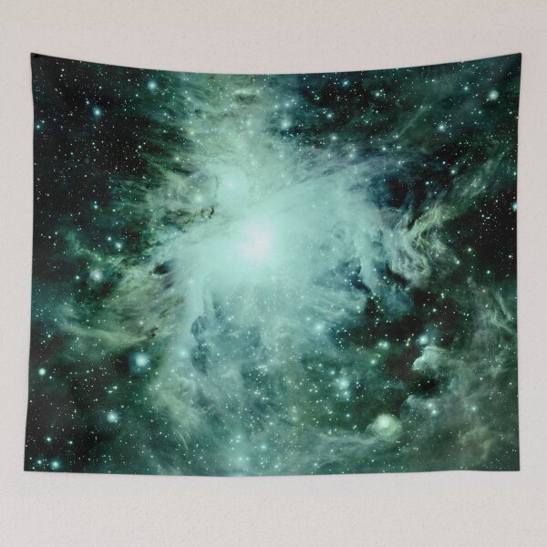 Item preview, Celestial Birthplace: Orion Nebula Forest Green Teal designed and sold by 2sweetsDesign.