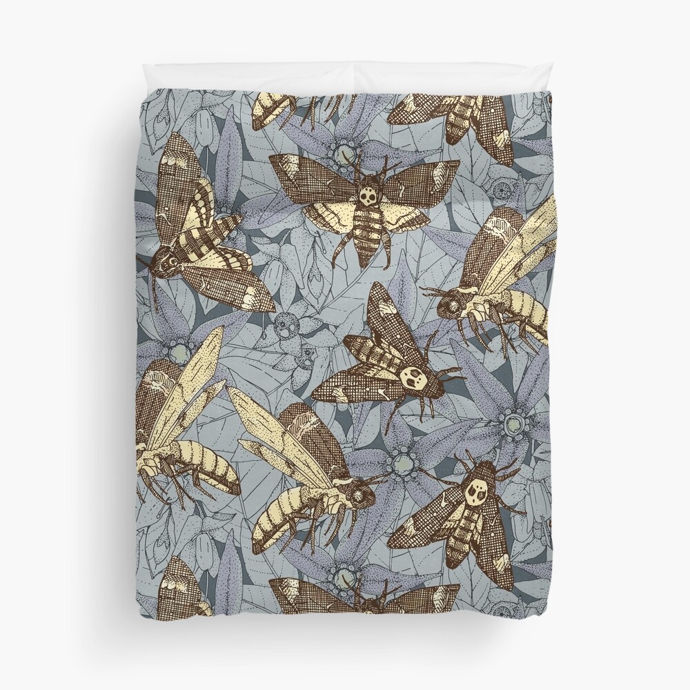 Death's-head hawkmoth twilight Duvet Cover