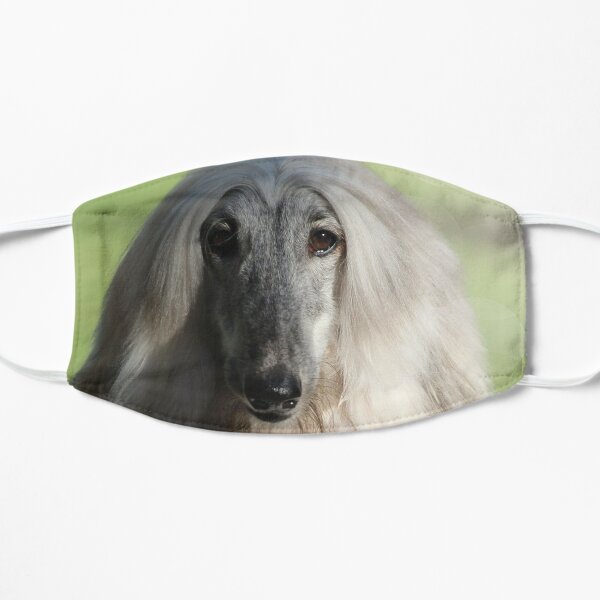 Silver Afghan Hound Flat Mask