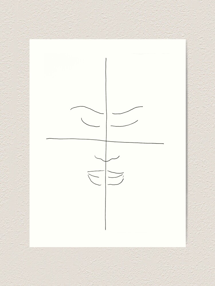 "The Four Quadrants of the Face" Art Print by JLFehr Redbubble