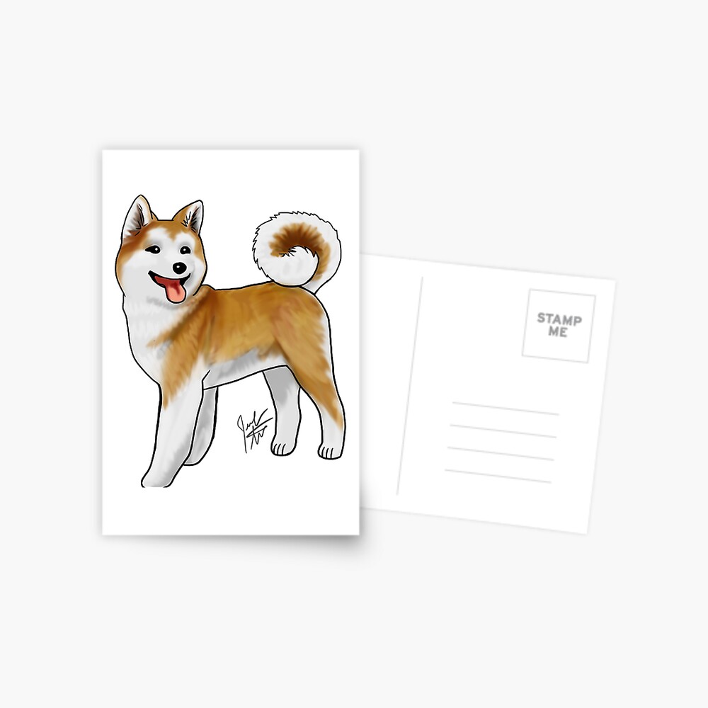 Akita Postcard