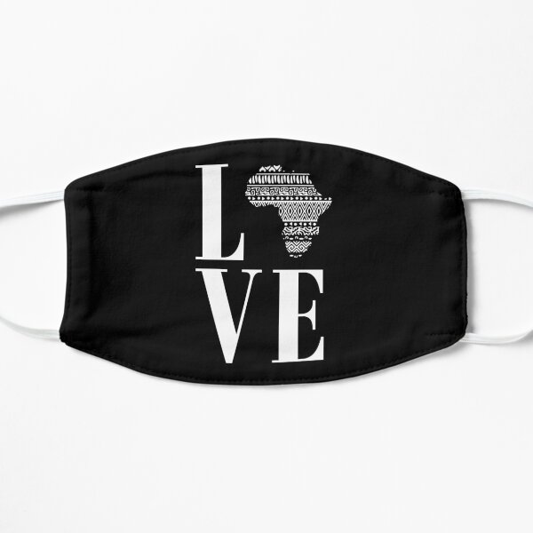 Love Africa Love Black History Flat Mask
