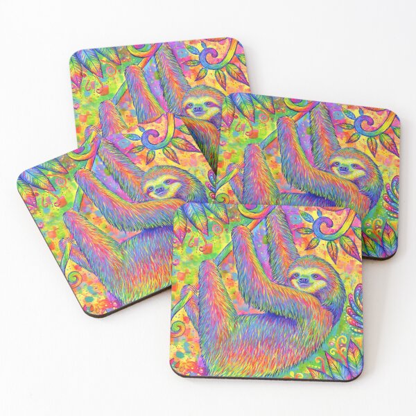Item preview, Hanging Around - Psychedelic Sloth designed and sold by Rebecca Wang.