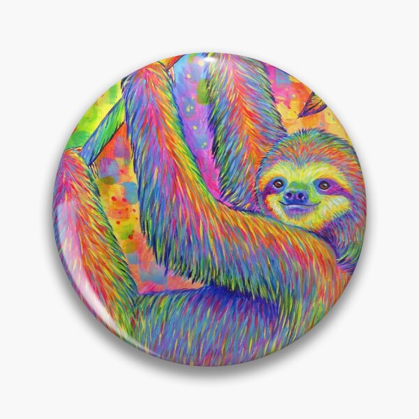 Item preview, Hanging Around - Psychedelic Sloth designed and sold by Rebecca Wang.